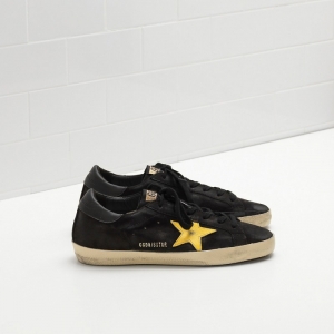 Golden Goose Super Star Sneakers Calf Suede Upper Black Men