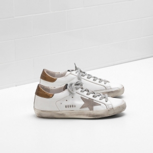 Golden Goose Super Star Suede star in leather White Men